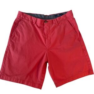 Vineyard Vines Stretch Breaker Shorts Nantucket Red Casual Flat Front Size 35‎